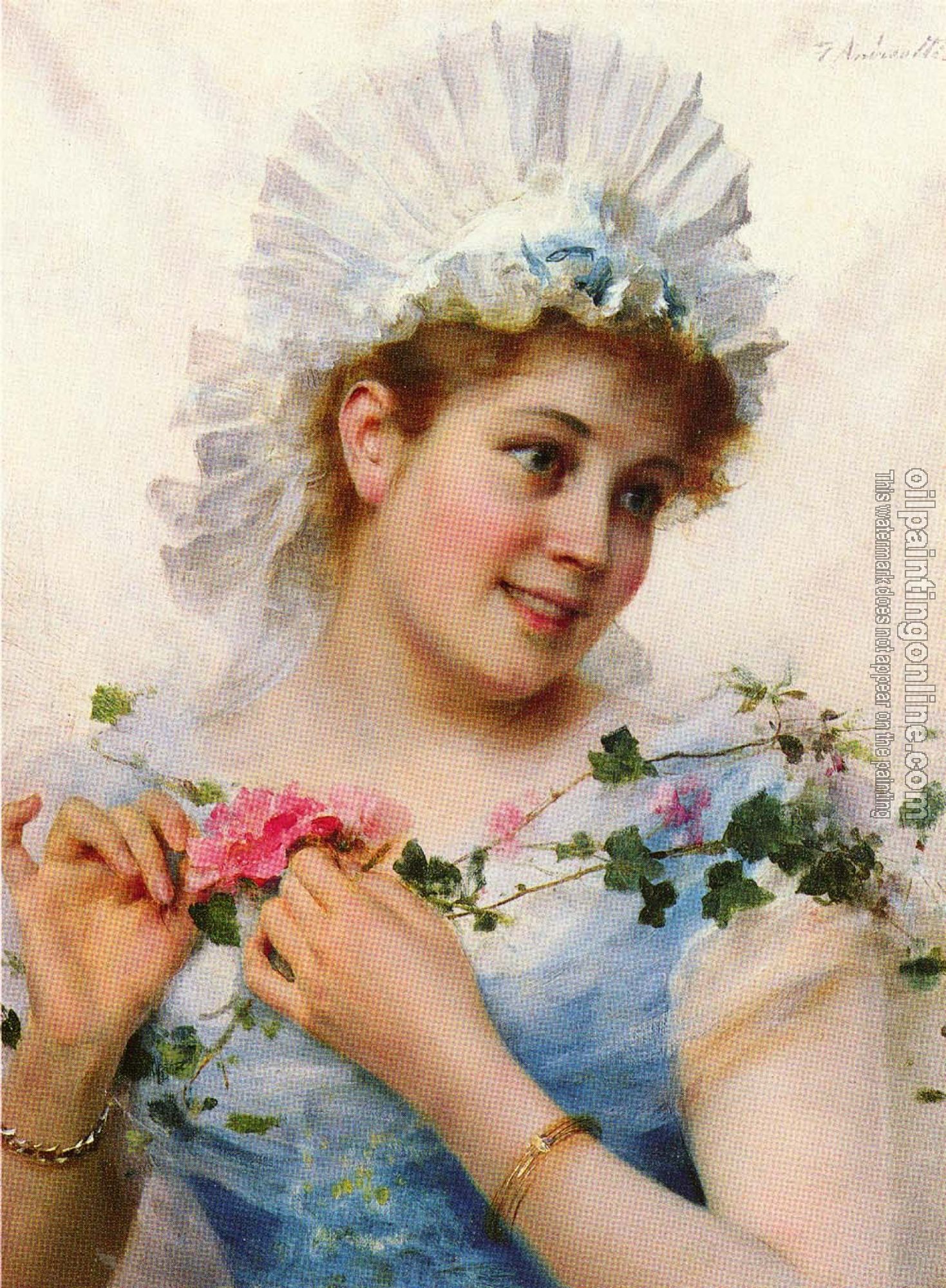 Federico Andreotti - A Young Girl With Roses